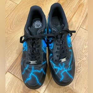 Nike Air Force 1, Black, Painted, Like New Condition, Mens size 12